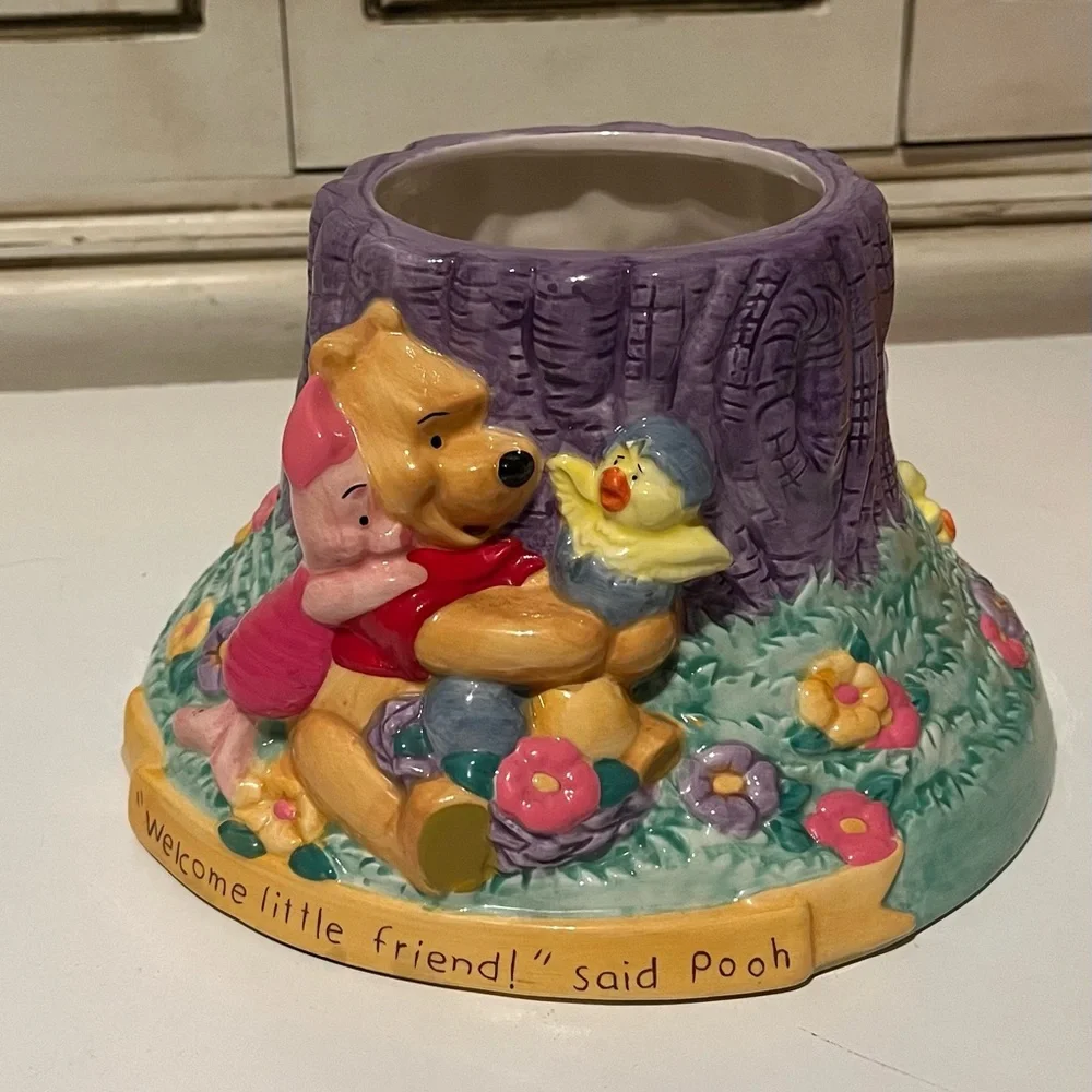 FTD Ceramic Winnie The Pooh & Friends Flower Pot Planter Container Nursery Decor
